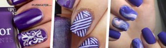 Uñas Decoradas con el Tono Ultra Violeta